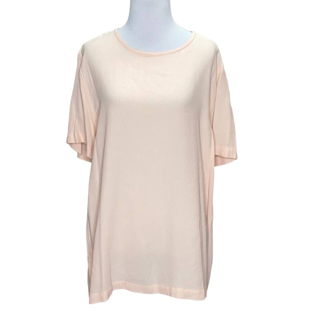 Eileen Fisher 100% Rayon Peach Blouse 1 Small/Med